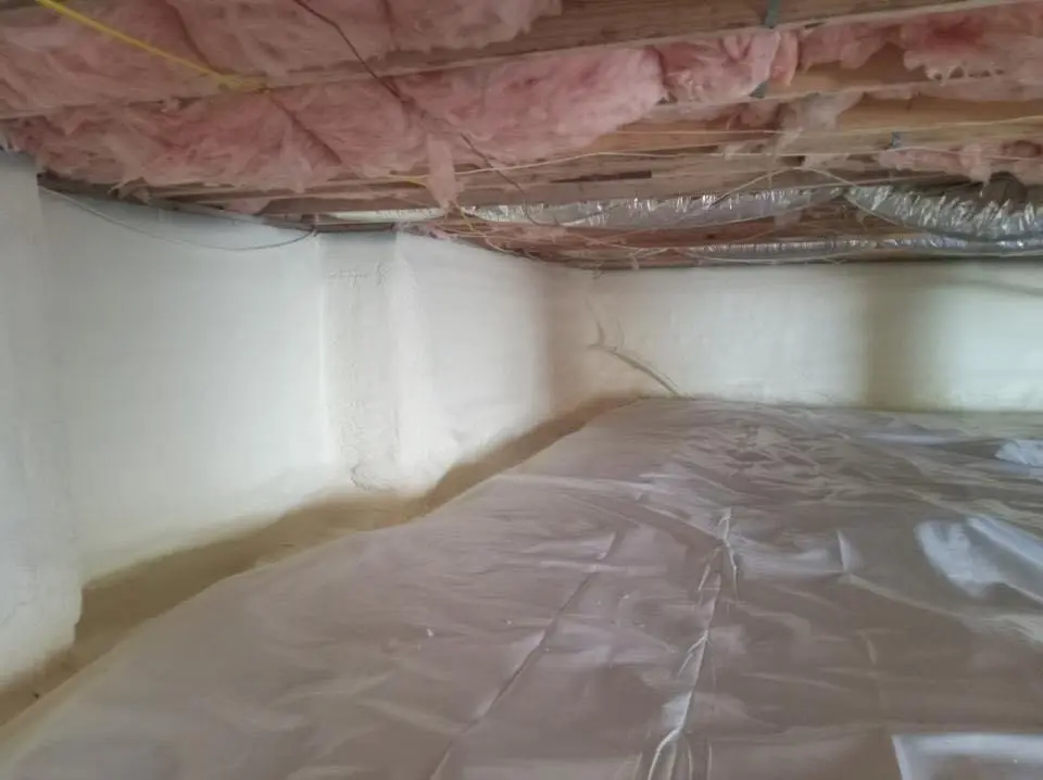 Crawl space encapsulation with closed-cell spray foam for Attic Insulation in Lonsdale